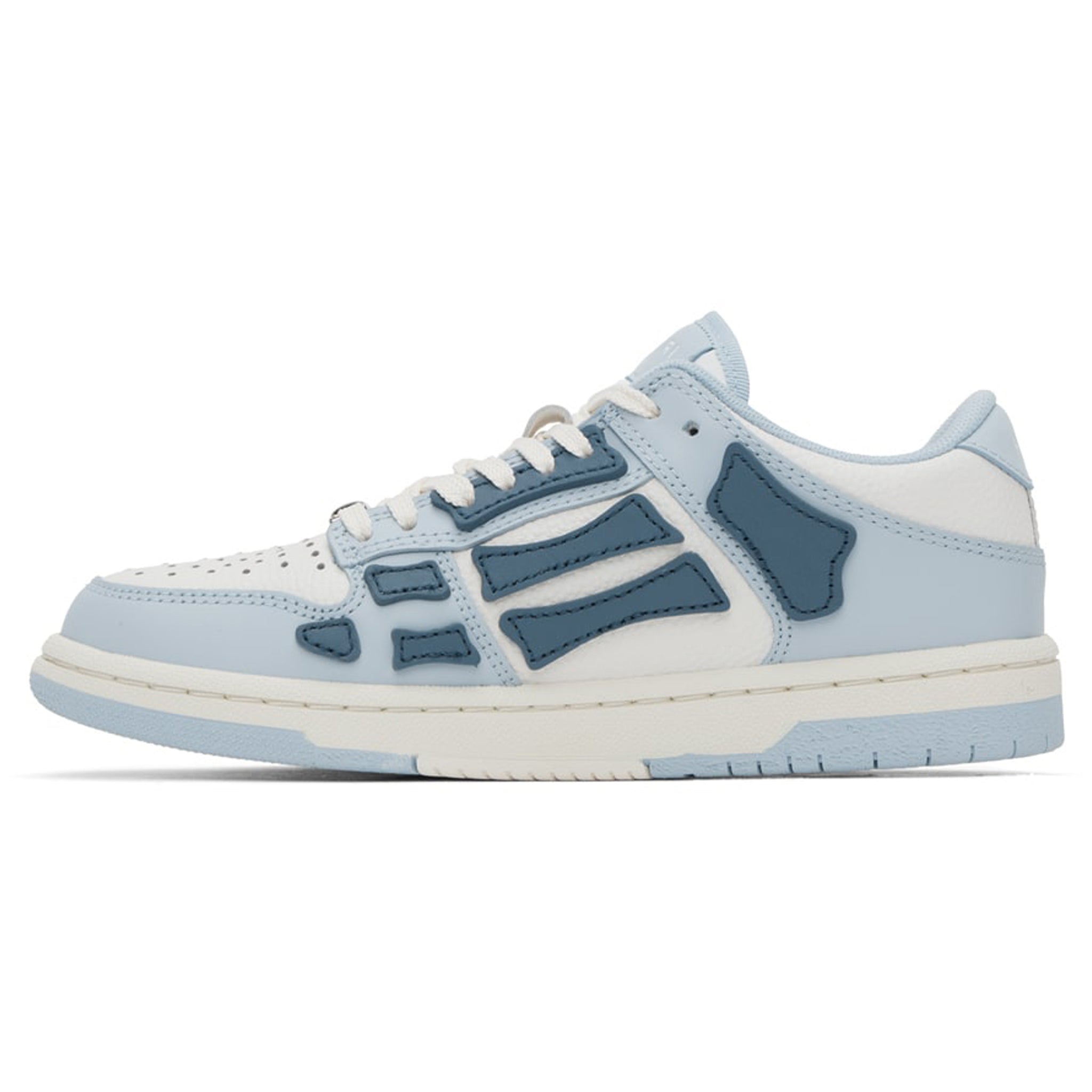 Image of Amiri Skeleton Low Top Baby Blue White Sneaker